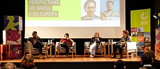 Von links nach rechts: Alexandre Costa Barbosa, Fernanda Campagnucci, Gesche Joost und  Felipe Gretschischkin
