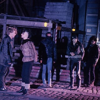 Five people on a street