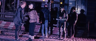 Five people on a street