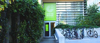 Außenansicht des Pavillons des Goethe-Instituts Bukarest.