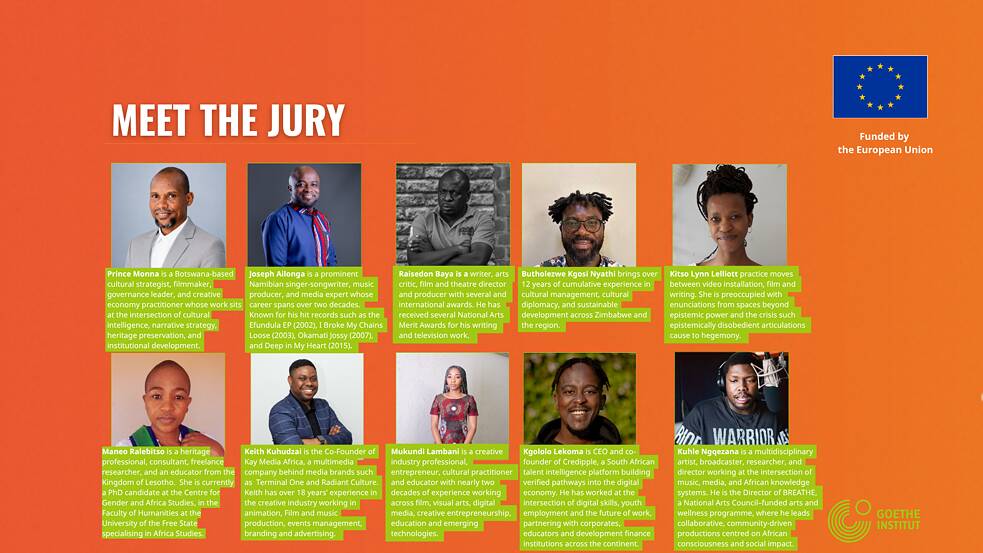 Jury members for grant for Creatives and Artistic Practitioners Round 1