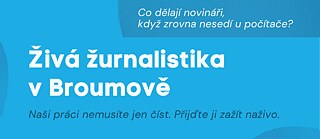 Banner for a live journalism event
