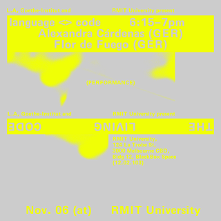 poster ad for live coding performance