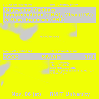 poster ad in bright yellow to announce a performance 
