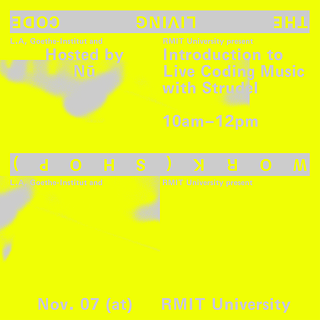 Yellow poster ad to announce a workshop