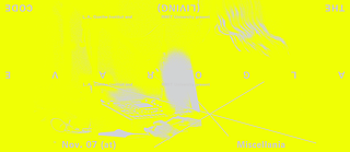 Bright yellow poster ad to announce Algorave 