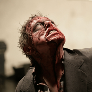 A zombie from the film 'Rammbock: Berlin Undead'