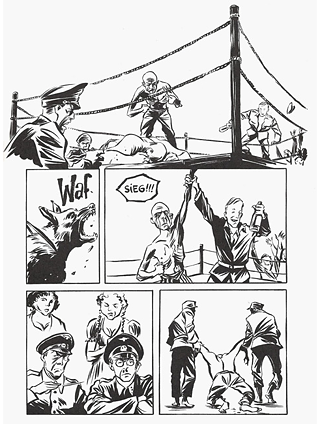 Fragment komiksu „Der Boxer“ Reinharda Kleista