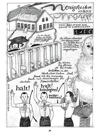 Auszug aus „Die Spaziergängerin“ von Anke Feuchtenberger 