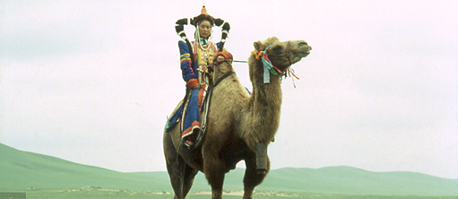 Die Mongolische Prinzessin Xu Re Huar. Foto zum Film „Johanna d’Arc of Mongolia”, Innere Mongolei, China, 1988