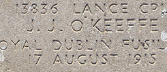 Gravestone at Hill 10 cemetery Gallipoli