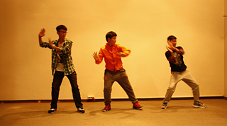 在 “国际之夜” 展示中国功夫舞蹈