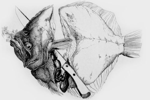 Günter Grass. Butt mit Messer, 1977, Kaltnadelradierung