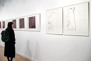 Aldona Gustas. Mundfrauen. Ausstellungsansicht, M. Mažvydas-Nationalbibliothek, 2017