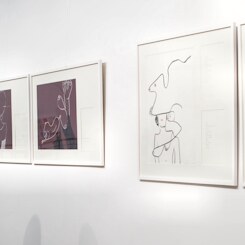 Aldona Gustas. Mundfrauen, Ausstellungsansicht, M. Mažvydas-Nationalbibliothek, 2017