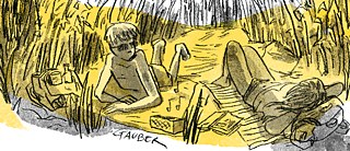 Au lac Langener Waldsee près de Francfort