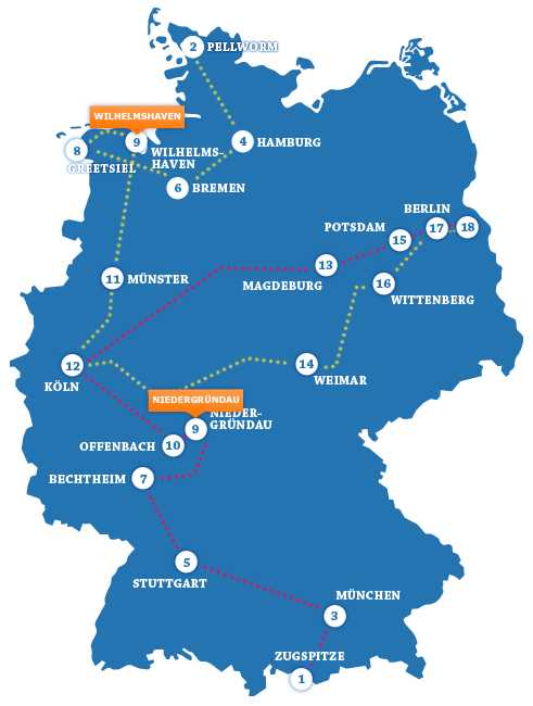 Team Süd in Niedergründau / Team Nord in Wilhelmshaven