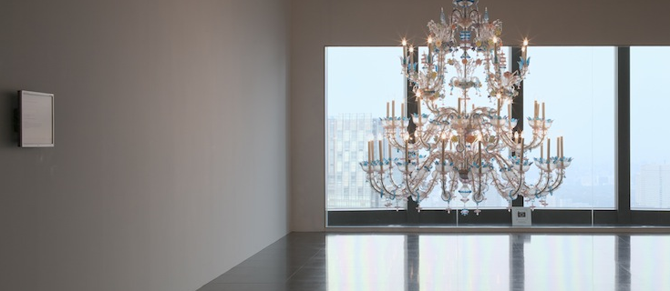 A chandelier that sends flashing Morse code signal is a real possiblity today with the right programming. The Murano glass chandelier by Cerith Wyn Evans transmits the “Stages of Photographic Development” chapter from Siegfried Marx's “Astrophotography” (1987) via Morse code. 