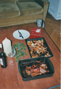 An expat's Christmas feast - only a little burned.