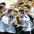 Die deutsche Nationalmannschaft nach dem 1:0-Sieg gegen Chile im Finale des Confederations Cups in St. Petersburg, 3.7.2017