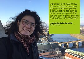 Luísa Marins, aluna do Goethe-Institut Rio de Janeiro e bolsista na Alemanha