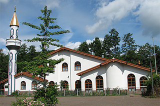Primjer euro-islamske arhitekture je džamija u Mosbachu, u pokrajini Baden-Württemberg, koja povezuje originalne forme gradnje sa alpskim utjecajima. Rezultat je inovativna arhitektura prilagođena lokalnom stilu.