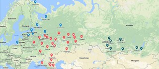 Karte: 44 teilnehmende Regionen 2018/19