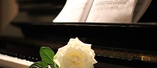 Piano mit Rose