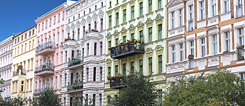 Street of houses in Berlin (qd.)
