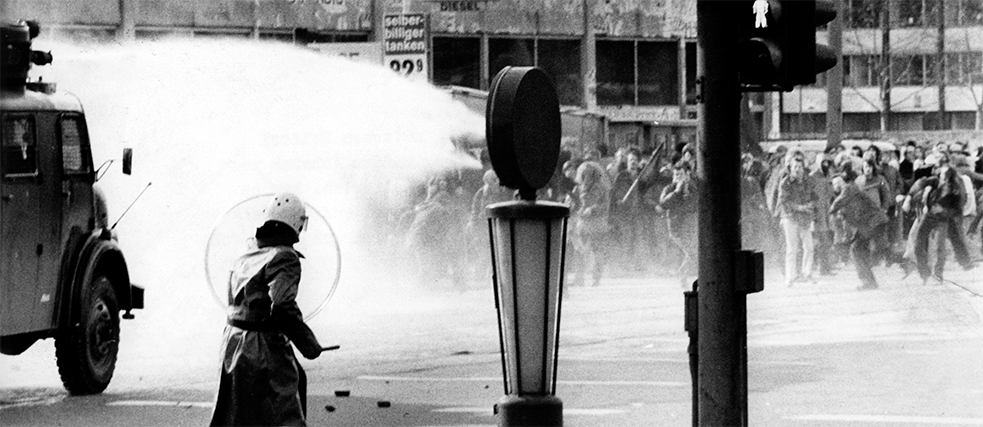 Street battle in Frankfurt am Main in 1974