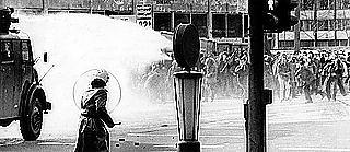 Disturbios callejeros en Fráncfort del Meno en el 1974