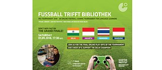 Poster für Endspiel der Vorrunde Fußball trifft Bibliothek - groß