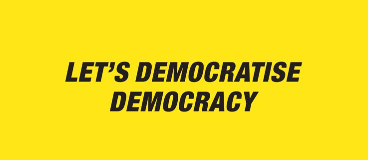 Demokratie demokratisieren, englisch