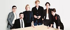 Von links nach rechts: Burhan Qurbani, David Wnendt, Valeska Griesbach, Lars Kraume, Emily Atef und Anca Miruna Lazarescu