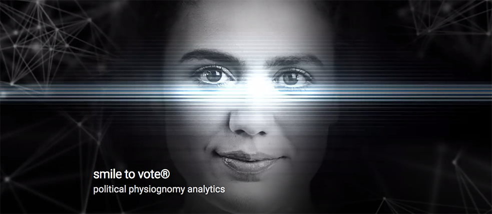 Smile to Vote: Screenshot of the fictitious company website 
