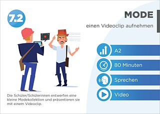 EDDU | Mode: einen Videoclip aufnehmen | Die Schüler/Schülerinnen entwerfen eine kleine Modekollektion und präsentieren sie mit einem Videoclip. 