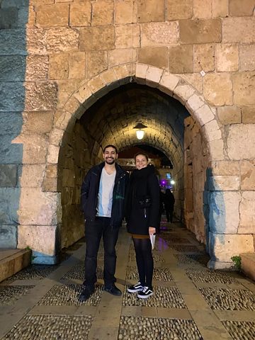 David und ich in Byblos