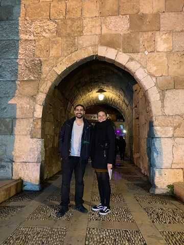 David und ich in Byblos