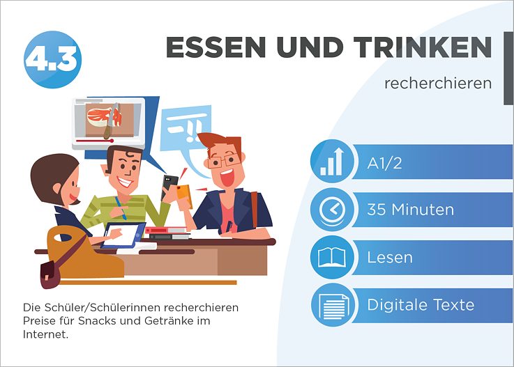 EDDU | Essen und Trinken: Ein Video ansehen | Die Schüler/Schülerinnen sehen sich im Internet die Zubereitung einer deutschen Speise an.
