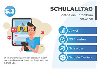 EDDU | Schulalltag: Online ein Fotoalbum erstellen | Die Schüler/Schülerinnen stellen in einem virtuellen Schulbuch ihren Lieblingsort in der Schule vor.
