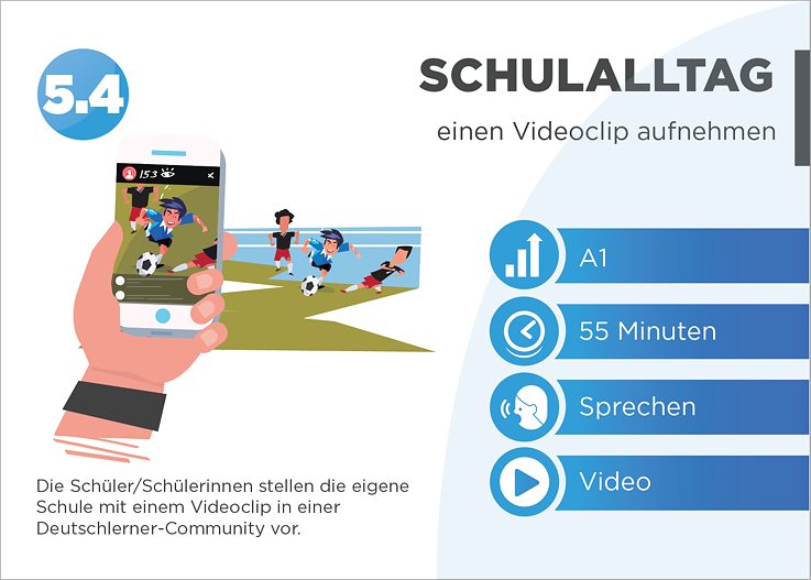 EDDU | Schulalltag: Einen Videoclip aufnehmen | Die Schüler/Schülerinnen stellen die eigene Schule mit einem Videoclip in einer Deutschlerner-Community vor. 