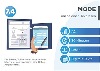 EDDU | Mode: online einen Text lesen | Die Schüler/Schülerinnen lesen ein Online-Interview und bearbeiten eine Online-Aufgabe dazu. 