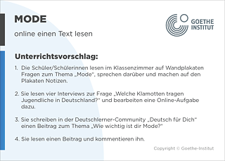 EDDU | Mode: online einen Text lesen  | Die Schüler/Schülerinnen lesen ein Online-Interview und bearbeiten eine Online-Aufgabe dazu.