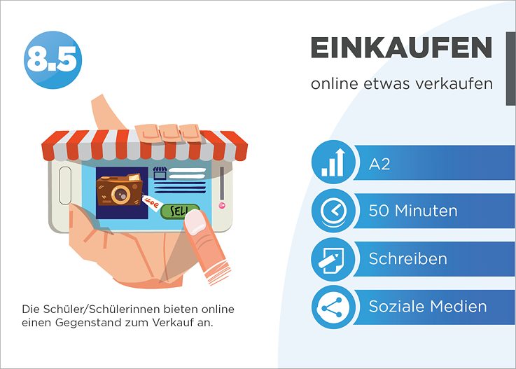 EDDU | Einkaufen: online etwas verkaufen - Die Schüler/Schülerinnen bieten online einen Gegenstand zum Verkauf an.