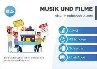 EDDU | Musik und Filme | einen Kinobesuch planen: Die Schüler/Schülerinnen planen einen gemeinsamen Kinobesuch.