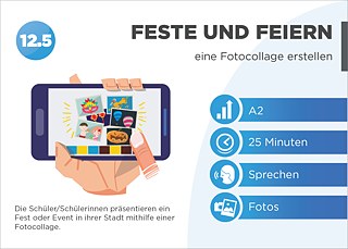 EDDU | Feste und Feiern | eine Fotocollage erstellen: Die Schüler/Schülerinnen präsentieren ein Fest oder Event in ihrer Stadt mithilfe einer Fotocollage.