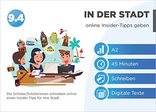 EDDU | In der Stadt | online Insider-Tipps geben: Die Schüler/Schülerinnen schreiben online einen Insider-Tipp für ihre Stadt.