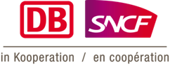 DB SNCF -"En 2007, SNCF et Deutsche Bahn s’associent pour proposer aux voyageurs internationaux le meilleur de leur savoir-faire. Cette collaboration unique a permis l’accélération des échanges culturels et professionnels transfrontaliers entre la France et l’Allemagne.