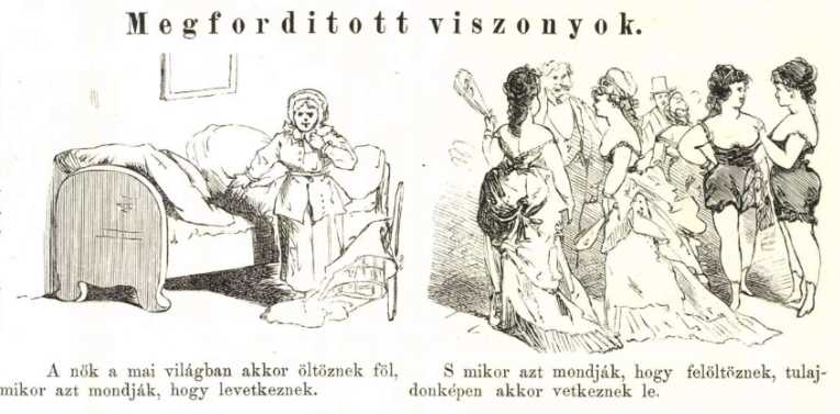 "Verkehrte Verhältnisse" | Bolond Miska, 21. Junuar 1872, Seite 14. 