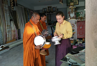 Morgendliche Essensspende 